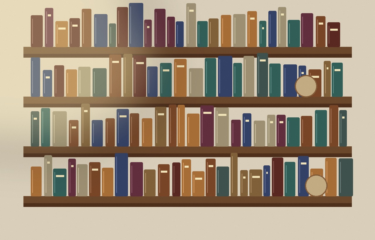Тёплая книжная полка